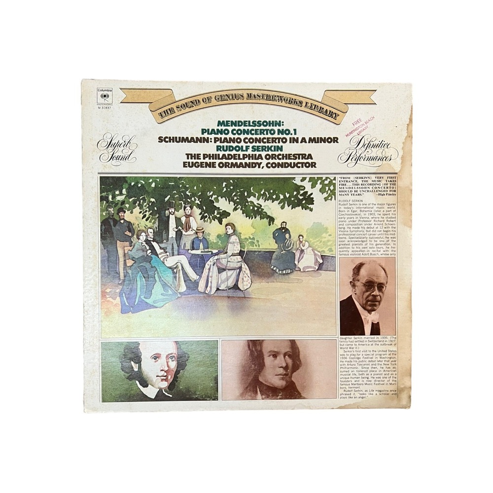 Mendelssohn, Schumann Piano Concertos (R. Serkin, Ormandy) Columbia M 31837 nm